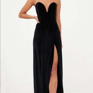 Black floor length formal dress